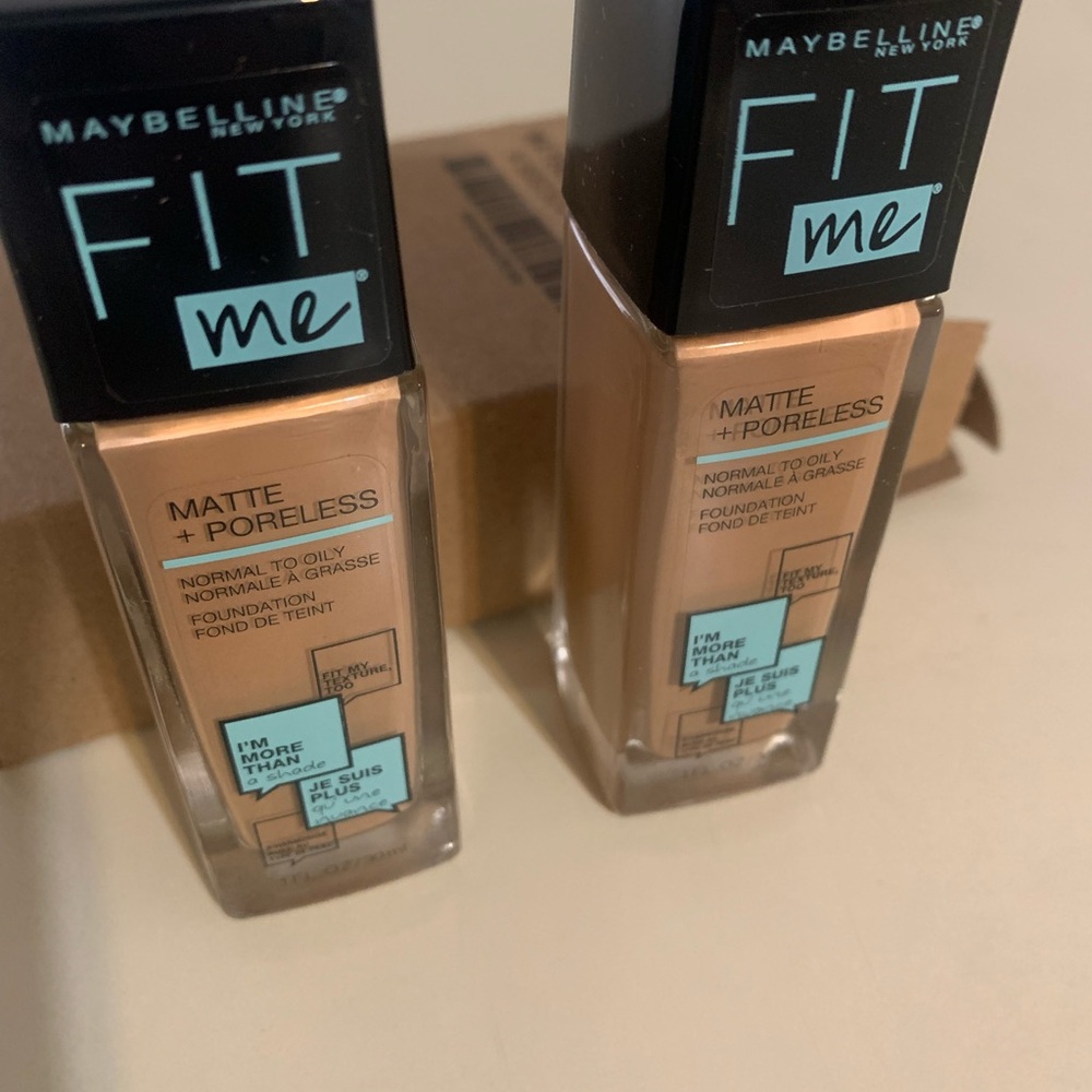 2 Bottles of Maybelline Fit Me Matte + Poreless Foundation - Natural Beige